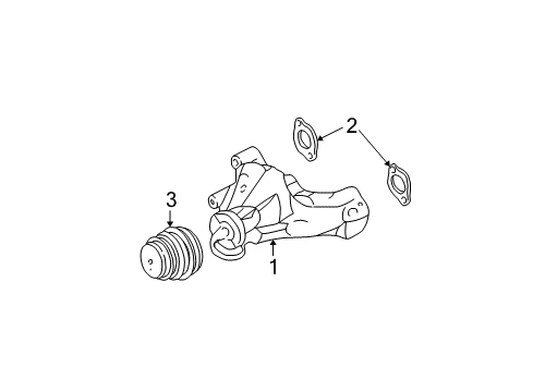 1998 Chevy C2500 Cooling System, Radiator, Water Pump, Cooling Fan Diagram 3 - Thumbnail