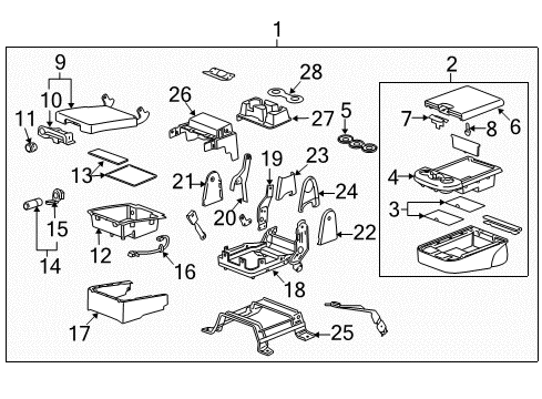 2012 Chevy Tahoe Front Seat Components Diagram 1 - Thumbnail