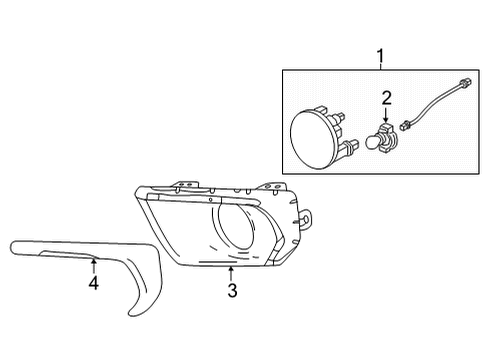 2021 Chevy Colorado Bezel, Front Fog Lp Diagram for 84750570