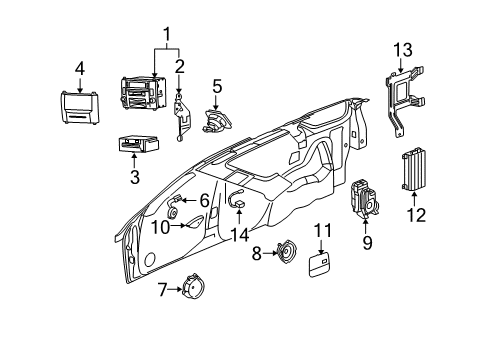 2004 Cadillac SRX Sound System Diagram 1 - Thumbnail