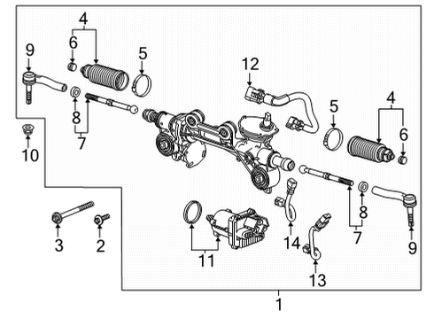 2022 Cadillac Escalade Steering Column & Wheel, Steering Gear & Linkage Diagram 2 - Thumbnail