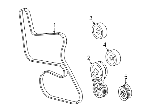 2006 Saturn Relay Belts & Pulleys Diagram