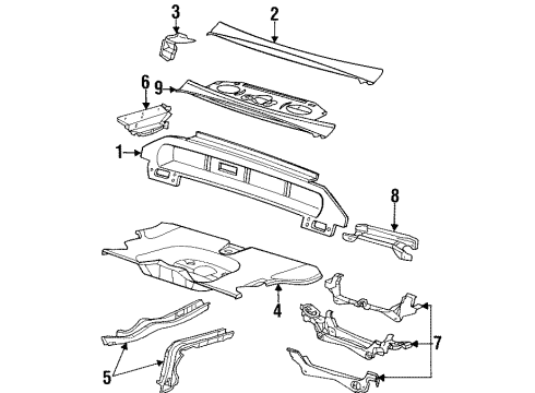 1996 Oldsmobile LSS Panel Asm,Rear End <Use 1C4J 5200A> Diagram for 25650791