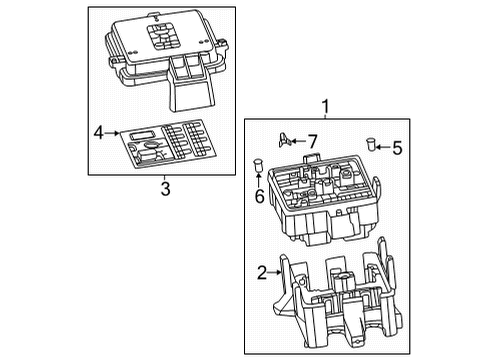 2022 GMC Hummer EV Pickup Block Assembly, Eng Wrg Harn Junc Diagram for 85522933