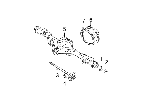 2000 Chevy Tahoe Axle Housing - Rear Diagram