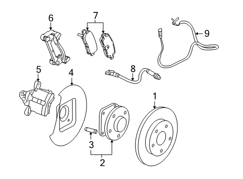 2013 Buick LaCrosse Brake Components, Brakes Diagram 2 - Thumbnail