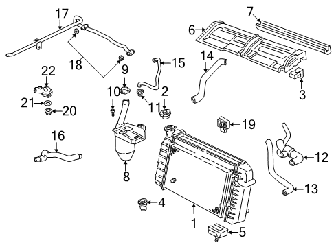 1994 Chevy Camaro Panel Assembly, Radiator Upper Mounting Diagram for 10262963