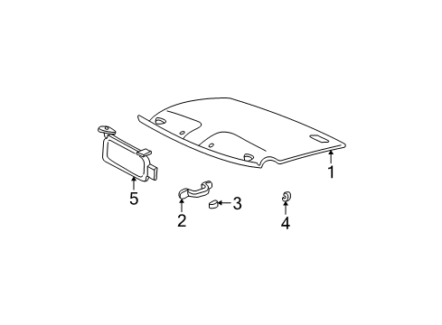 1994 Chevy S10 Interior Trim - Cab Diagram 3 - Thumbnail