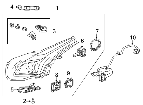 2016 Cadillac CTS Headlamps, Headlamp Washers/Wipers, Lighting Diagram