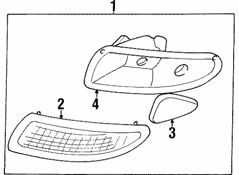 2003 Pontiac Grand Prix Park & Side Marker Lamps Diagram