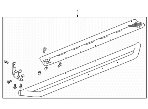 2022 Chevy Silverado 3500 HD Running Board Diagram 4 - Thumbnail