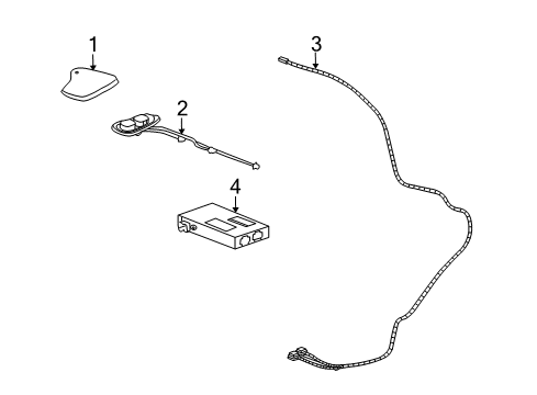 2011 Cadillac STS Module Assembly, Radio Antenna (Eccn=7A994) Diagram for 20942414