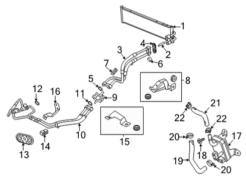 2020 Cadillac CT4 Bracket Assembly, Trans Fluid Clr Pipe Diagram for 84673133