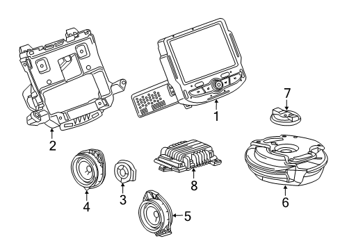 2020 Chevy Trax Speaker Assembly, Rdo Frt S/D Diagram for 42549098