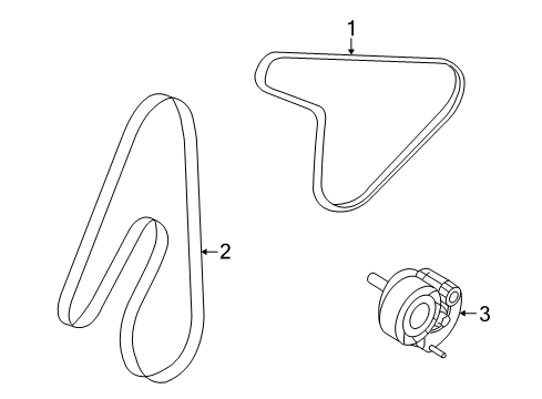 2008 Saturn Astra Belts & Pulleys Diagram