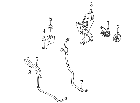 1993 Chevy Camaro P/S Pump & Hoses, Steering Gear & Linkage Diagram 4 - Thumbnail