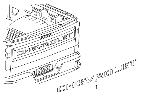 2019 Chevy Silverado 1500 Stripe Tape Diagram 2 - Thumbnail