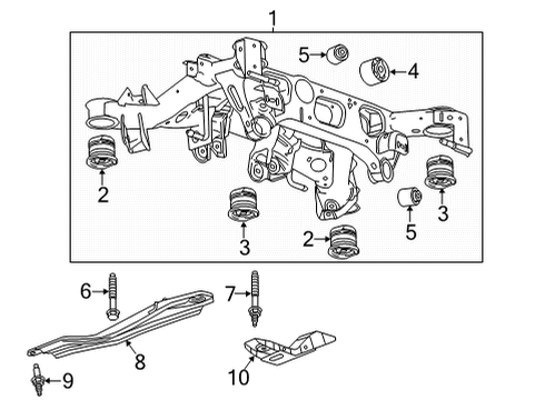 2021 Cadillac CT4 Suspension Mounting - Rear Diagram