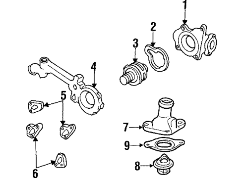 1997 Oldsmobile Aurora Cooling System, Radiator, Water Pump, Cooling Fan Diagram 1 - Thumbnail