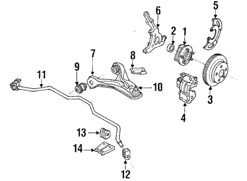 1996 Oldsmobile Silhouette Front Brakes Diagram