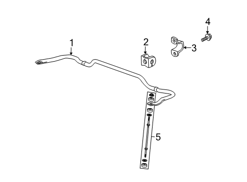 2010 Saturn Outlook Rear Suspension, Control Arm Diagram 1 - Thumbnail