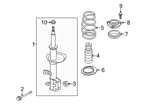 2017 Chevy City Express Struts & Components - Front Diagram