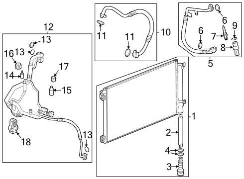 2024 Chevy Trax Condenser, Compressor & Lines Diagram 2 - Thumbnail