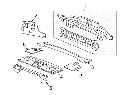 2000 Pontiac Grand Am Panel Asm,Rear End Diagram for 88956332