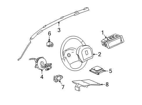 2007 Pontiac Torrent Air Bag Components Diagram