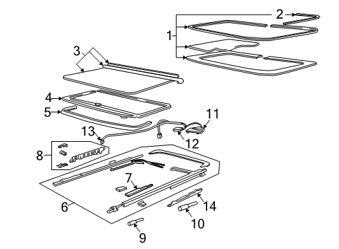 1998 Buick Park Avenue Sunroof  Diagram 2 - Thumbnail