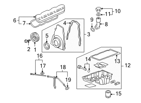 2010 Chevy Silverado 1500 Engine Parts & Mounts, Timing, Lubrication System Diagram 6 - Thumbnail