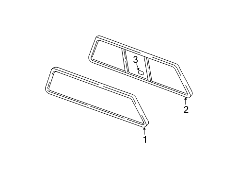 2004 Chevy S10 Back Glass Diagram