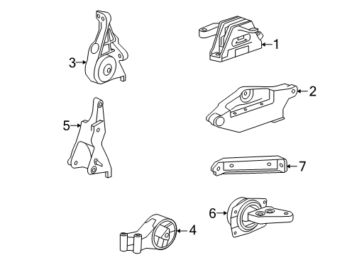 2012 Buick LaCrosse Engine & Trans Mounting Diagram 2 - Thumbnail