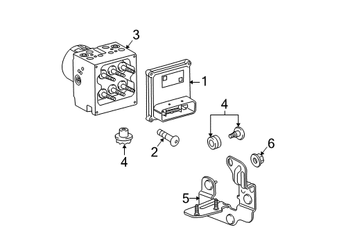 2010 Chevy Malibu Bracket,Brake Pressure Mod Valve Diagram for 25777981