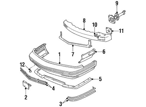 1995 Oldsmobile 88 Front Bumper Diagram