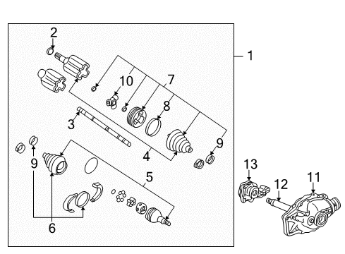 2006 Buick Rainier Carrier & Front Axles Diagram