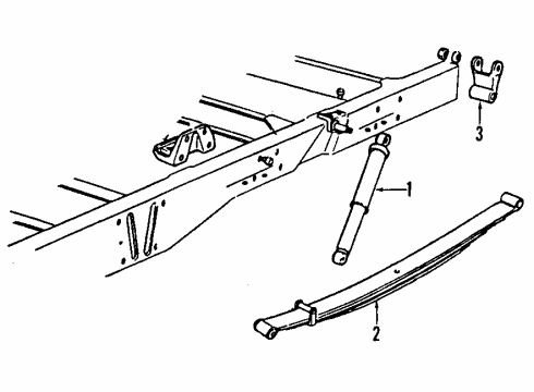 1991 GMC G3500 Rear Suspension Components, Drive Axles Diagram