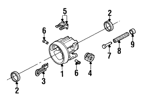 1996 Buick LeSabre Steering Column, Steering Wheel & Trim Diagram 3 - Thumbnail