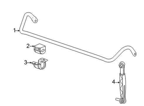 2023 Cadillac CT4 Stabilizer Bar & Components - Front Diagram