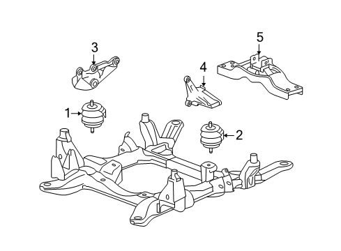 2008 Cadillac STS Mount, Trans Rear Diagram for 25892304