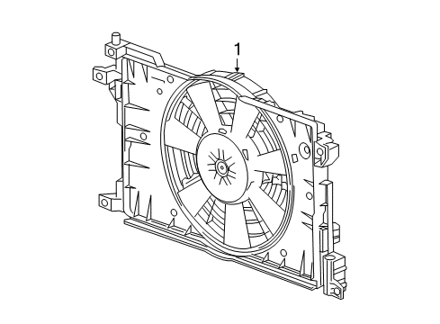 2016 Chevy Spark EV Fan Assembly, Engine Cooler Diagram for 22960941