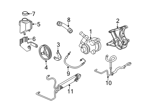 2011 Chevy Corvette Hose Assembly, P/S Gear Inlet Diagram for 15903239