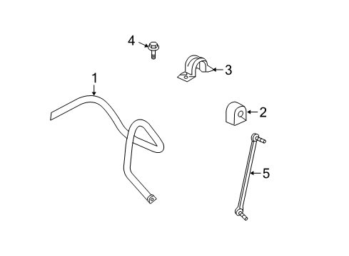 2009 Saturn Vue Stabilizer Bar & Components - Front Diagram 1 - Thumbnail