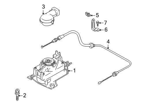 2001 Chevy Tracker Bracket,Cruise Control Cable Cla (On Esn) Diagram for 30022673