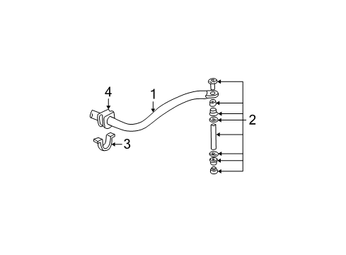 2001 Chevy Suburban 2500 Front Suspension, Control Arm Diagram 2 - Thumbnail