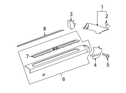 2006 Pontiac G6 Plate Assembly, Front Side Door Sill Trim Diagram for 15849764