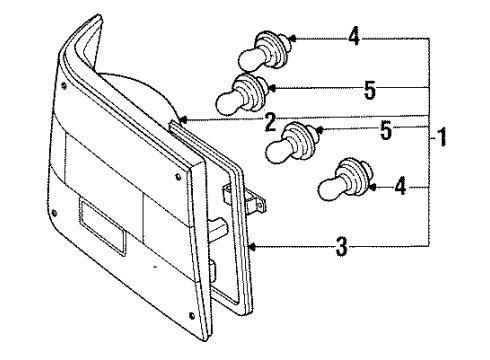 1985 Chevy Spectrum Tail Lamps Diagram