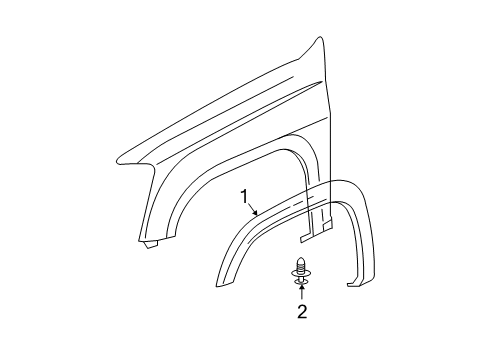 2004 Chevy Colorado Exterior Trim - Fender Diagram