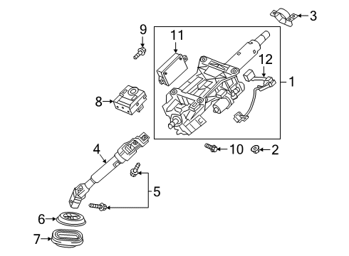 2023 Cadillac XT6 Steering Column & Wheel, Steering Gear & Linkage Diagram 4 - Thumbnail