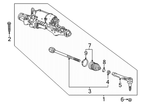 2022 GMC Hummer EV Pickup Steering Column & Wheel, Steering Gear & Linkage Diagram 2 - Thumbnail